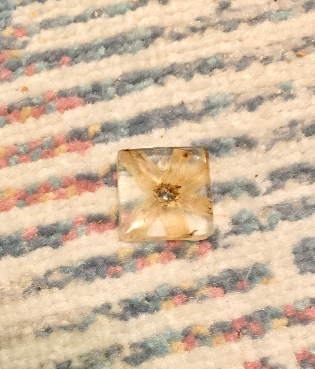 Forsythia Resin Necklace | Queen Esther Collection | Yellow Flower Pendant