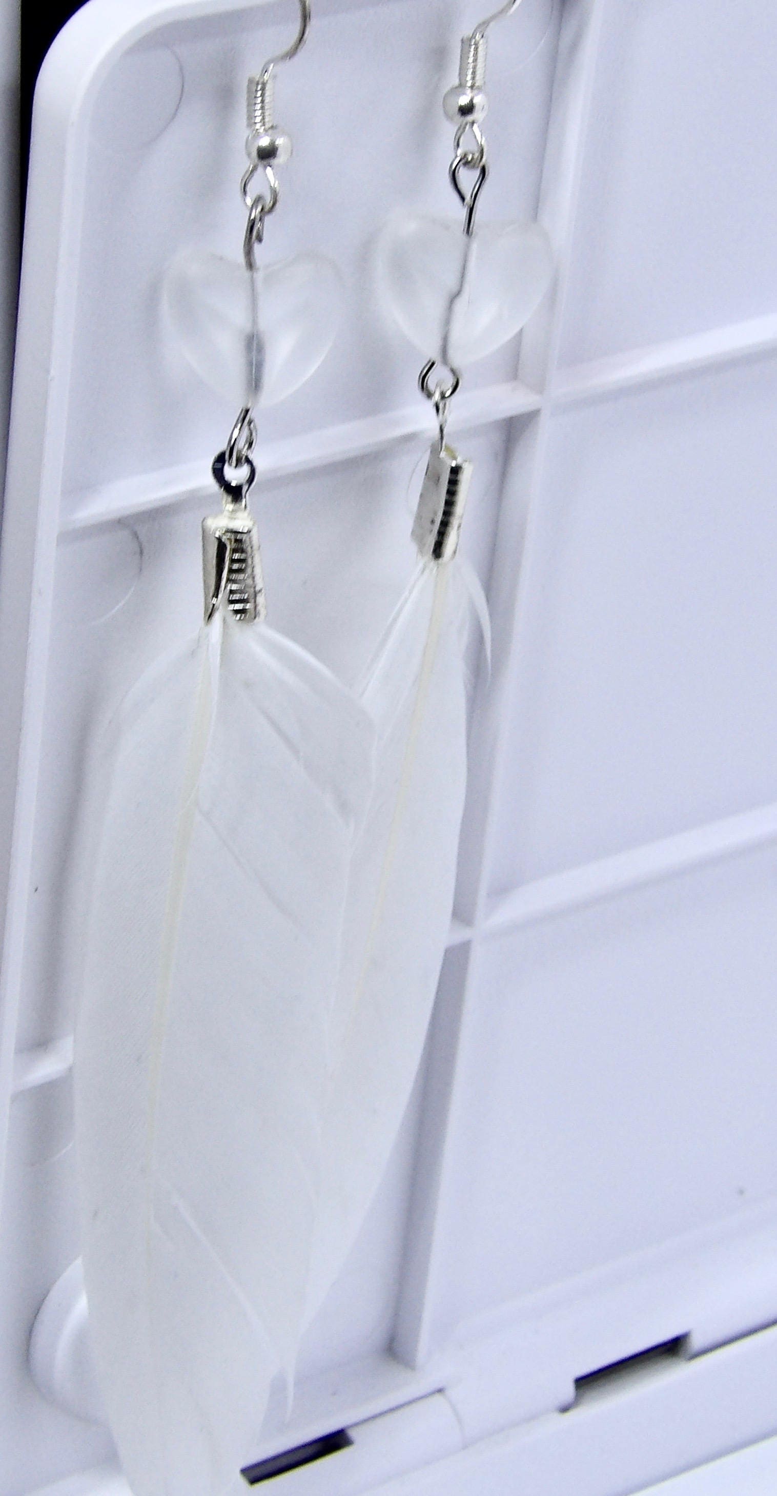 Feather Earrings | Colorful Dangle Earrings