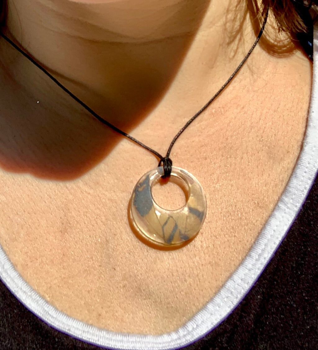 Butterfly Wing Resin Pendant | Real Insect Wing Necklace