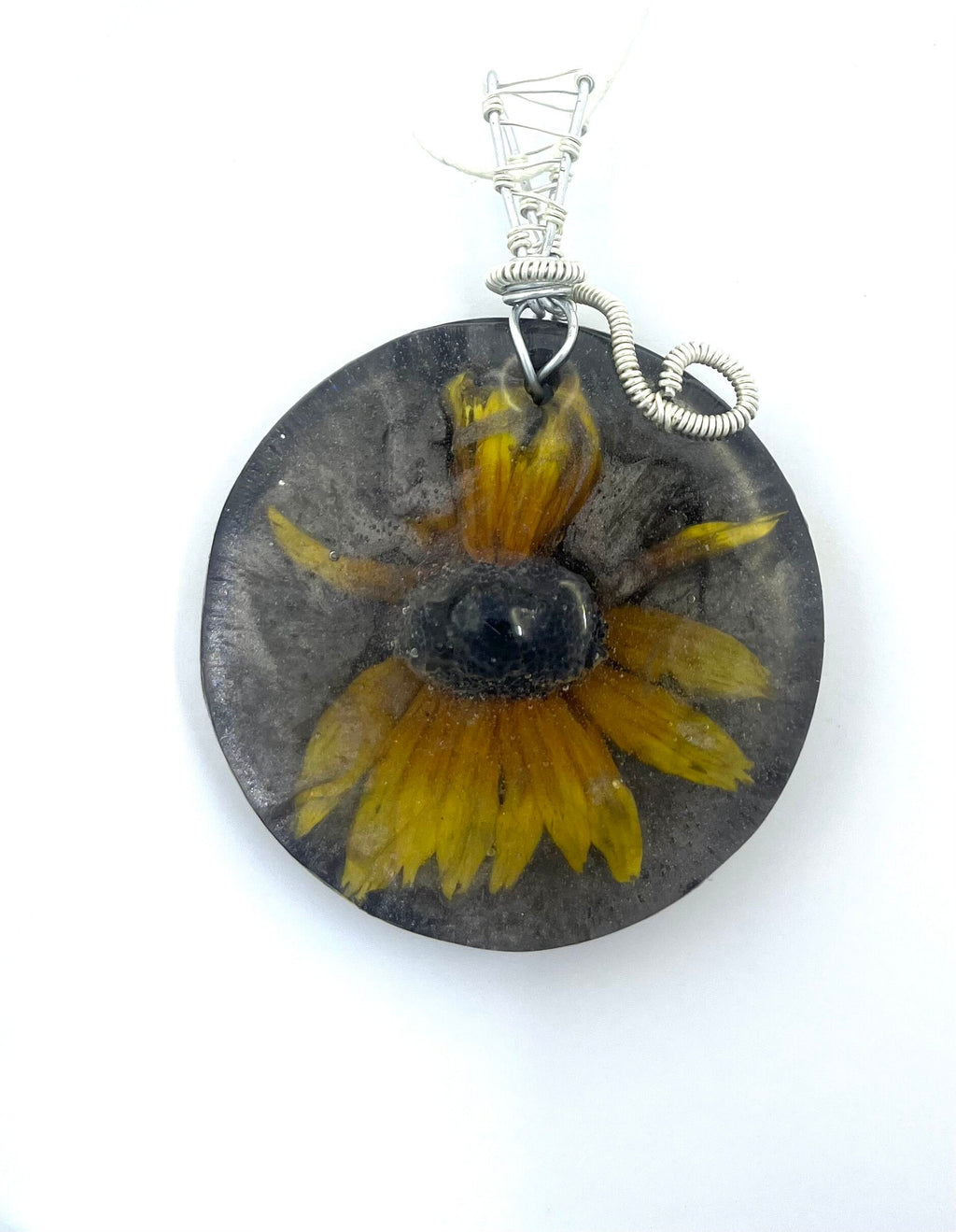 Black Eyed Susan Resin Pendant | Real Flower Necklace | Botanical Jewelry | One of a Kind Nature Pendant