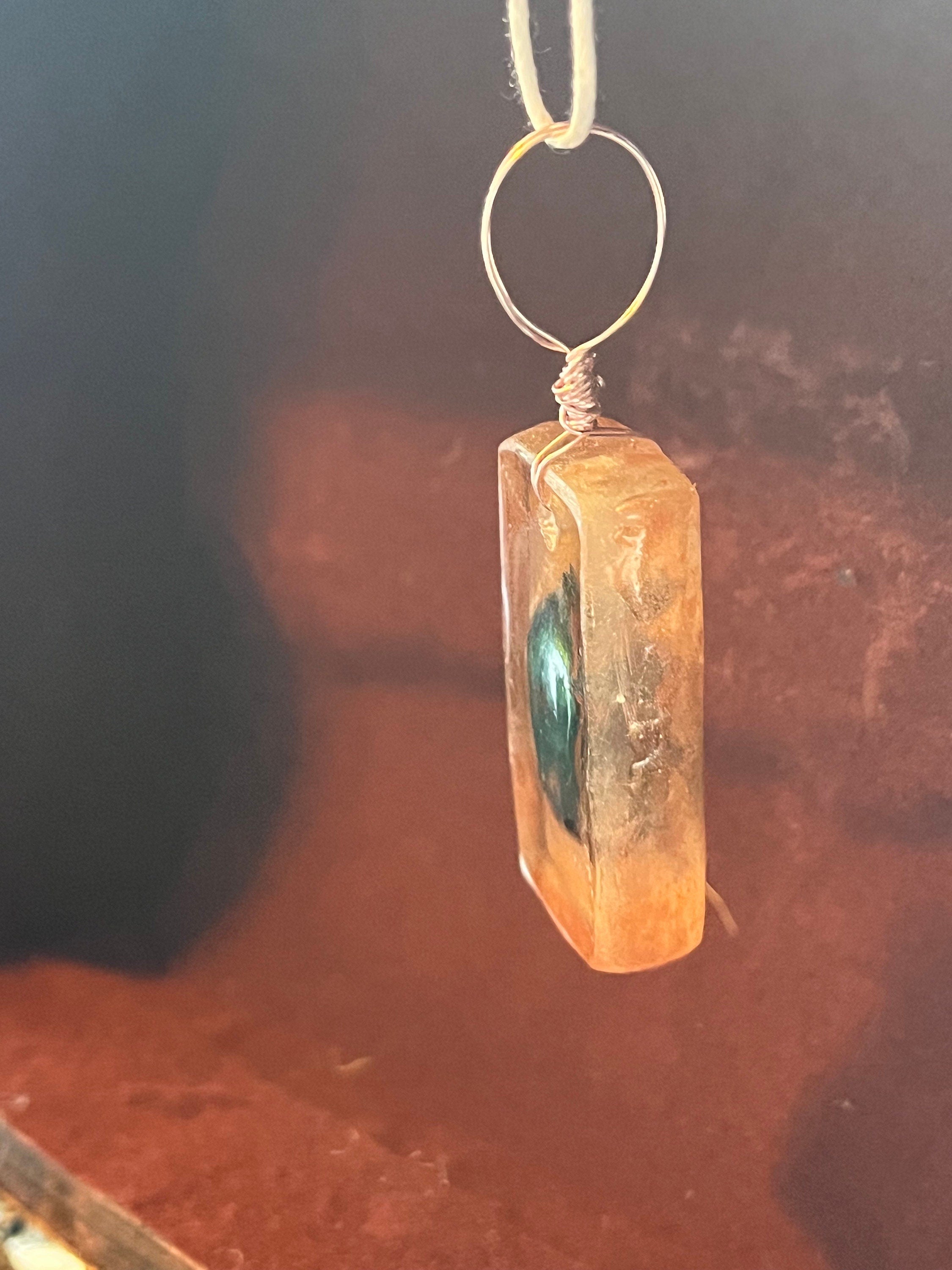 Beetle Pendant Necklace: Handcrafted Resin Jewelry with Natural Beauty, Beetle In Resin Necklace for Insect Oddities, Beetle jewelry