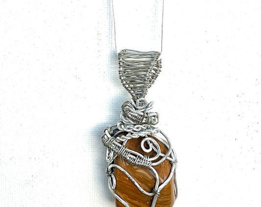 Tumbled Stone Wire Wrapped Pendants