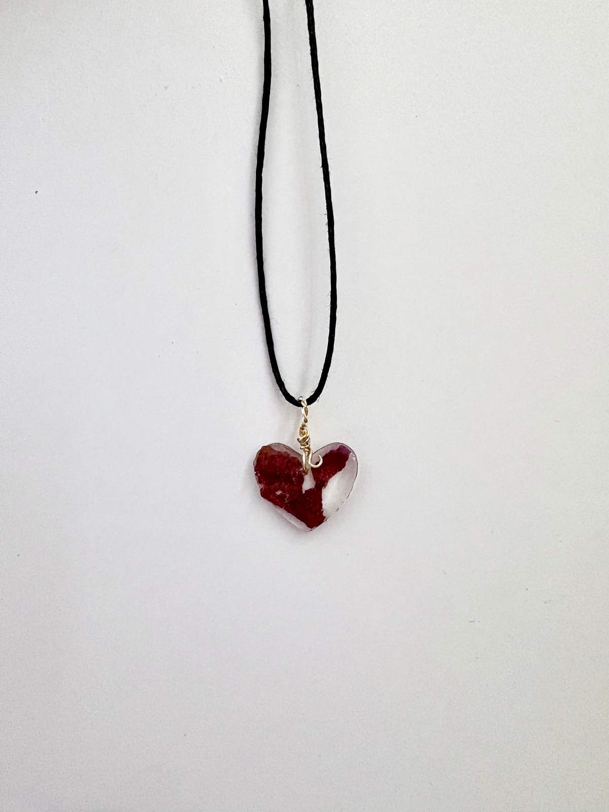 Rose Petal Heart Necklace | Real Flower Jewelry | Romantic Nature Pendant