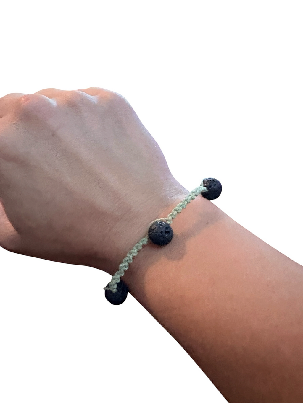 Lava Stone Friendship Bracelet | Hemp and Stone Adjustable Bracelet