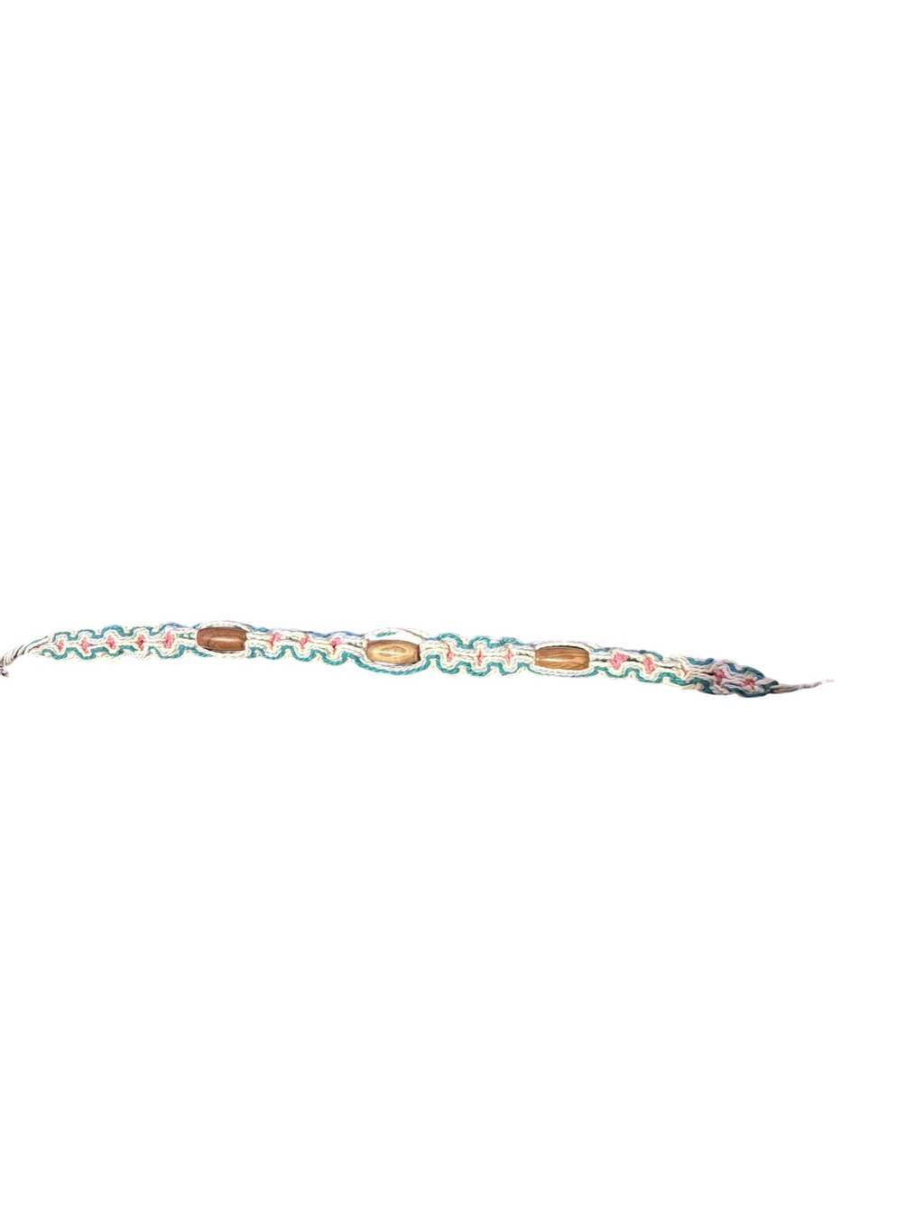 Wooden Bead Macrame Necklace | Smooth Olive Wood Beads