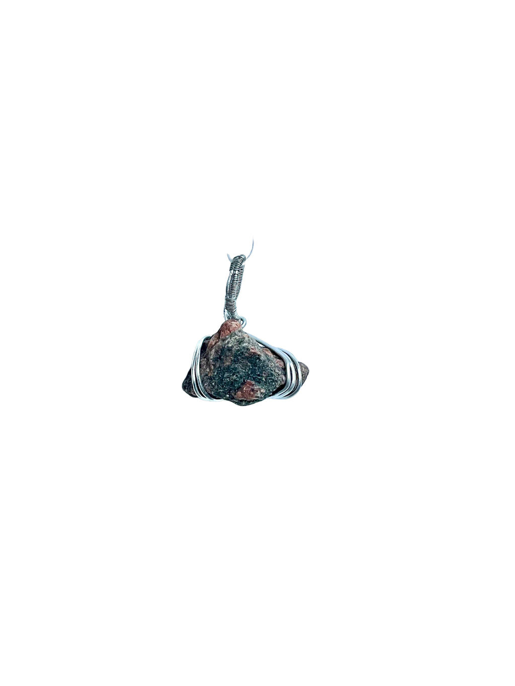 Necklace with a pendant on a white background